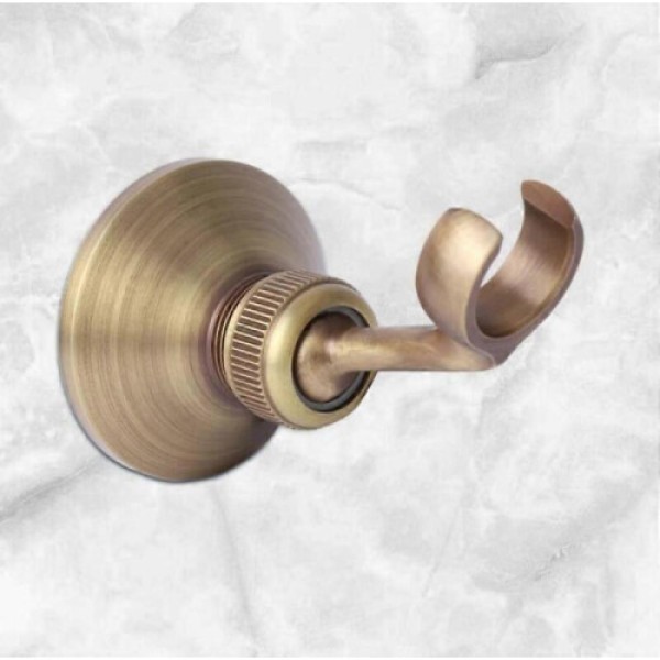 Vintage brass shower holder, adjustable shower holder, shower holder compatible with brass fitting